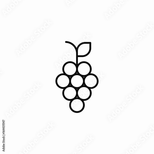 cluster grapes icon sign vector