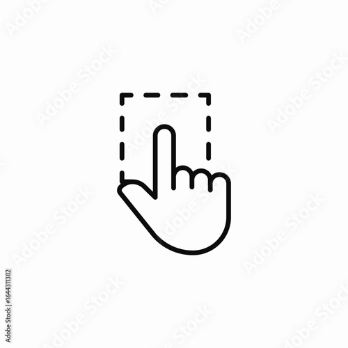 hand selection icon sign vector