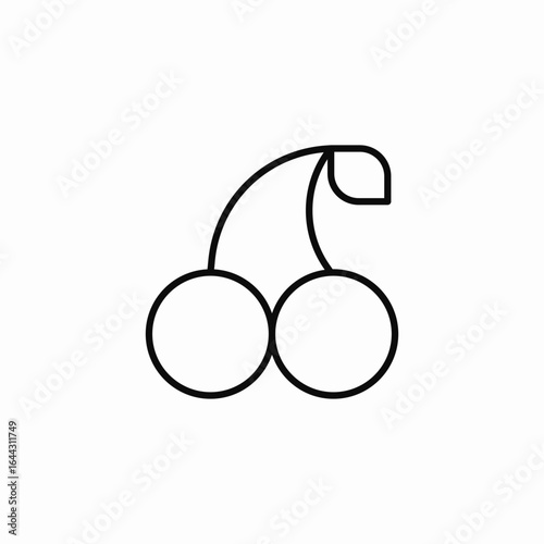 simple cherry icon sign vector