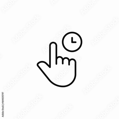 tap hold icon sign vector