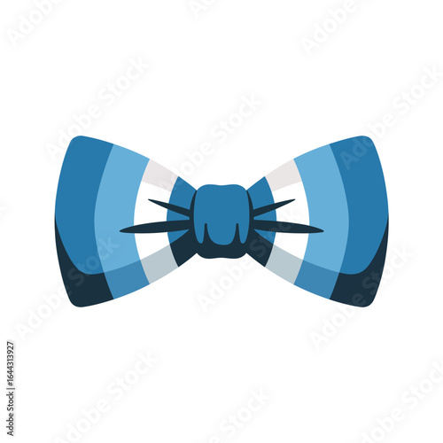Classic blue striped bow tie accessory for formal wear