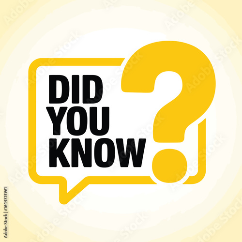 Did you know question mark speech bubble