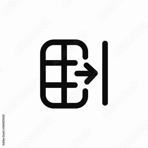 move item right icon sign vector