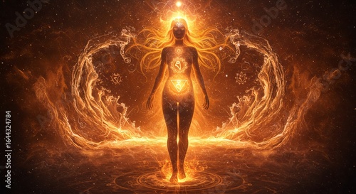 Divine Feminine Energy with Activated Solar Plexus Chakra