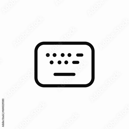 braille display icon sign vector