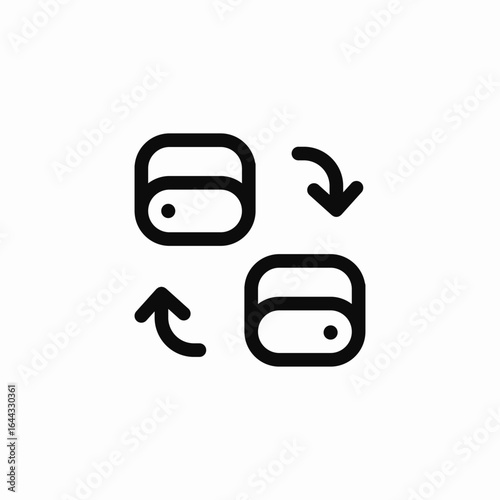 widget switch icon sign vector