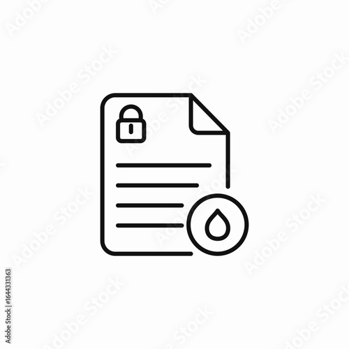 confidential document icon sign vector