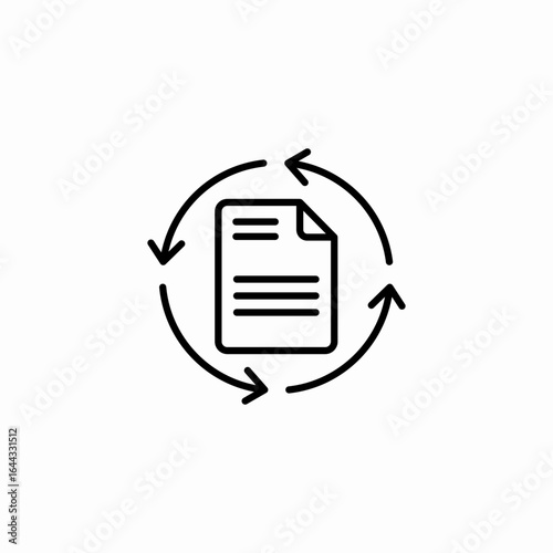 document cycle icon sign vector
