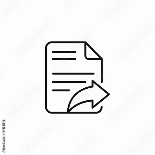 document forward icon sign vector