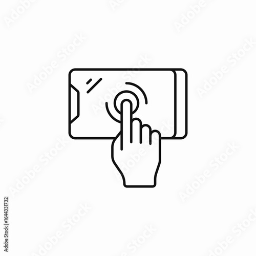 finger touch icon sign vector