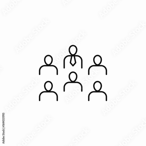 group leader icon sign vector