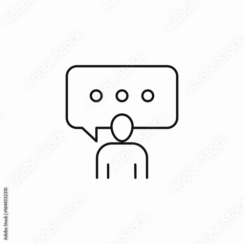 person speaking icon sign vector