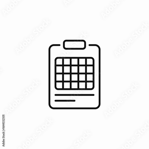 schedule board icon sign vector