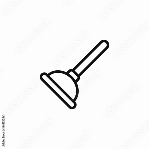 sink plunger icon sign vector