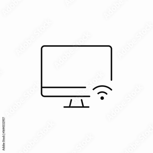 wifi display icon sign vector