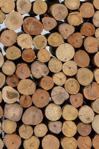 Beautifully stacked and accommodated cut natural wood pattern