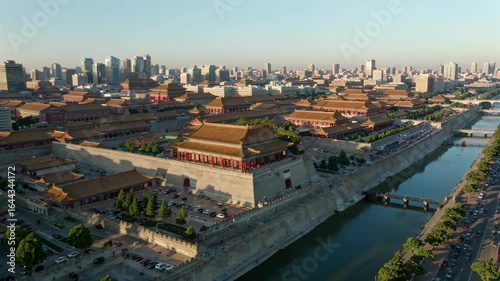 Wallpaper Mural Overlooking the Forbidden City's ancient architectural complex and cityscape Beijing Forbidden City Torontodigital.ca