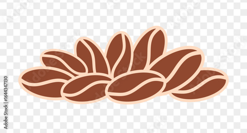 Handful of coffee beans icon