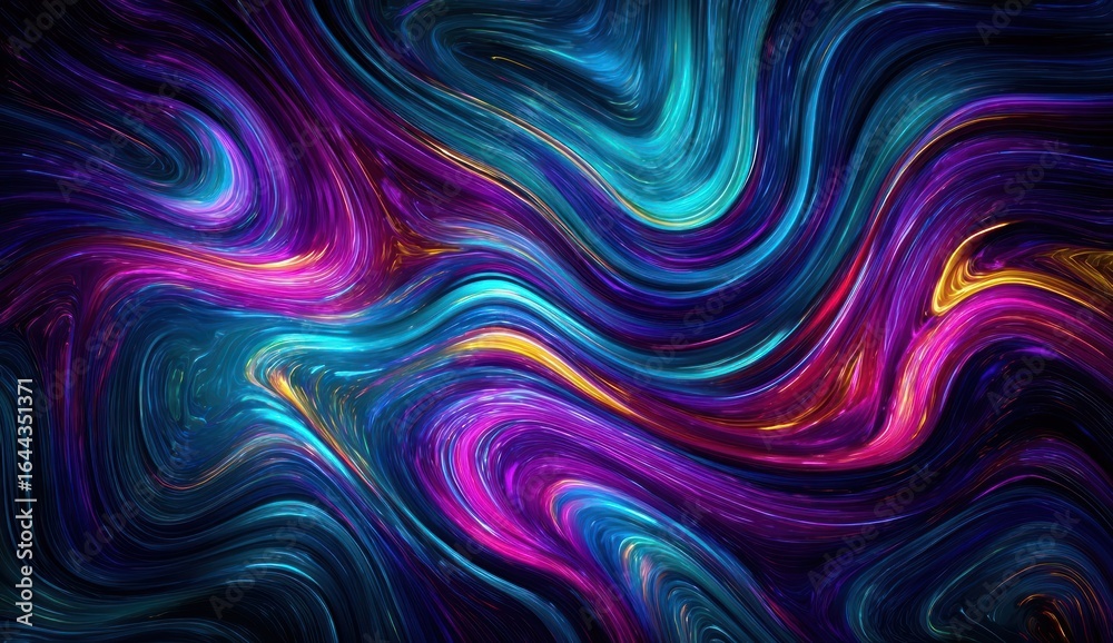 Obraz premium Abstract swirling colors. A vibrant display of flowing paint