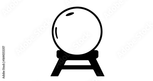 Object find your future with a crystal ball illustration for fortune telling and divination practices and readings vector