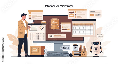 Database Administrator visualizes, manages and secures organizational data resources