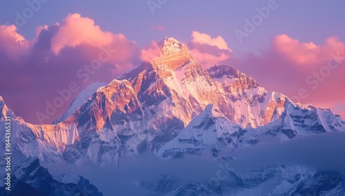 Majestic peak sunrise Himalayas.  Possible use wallpaper