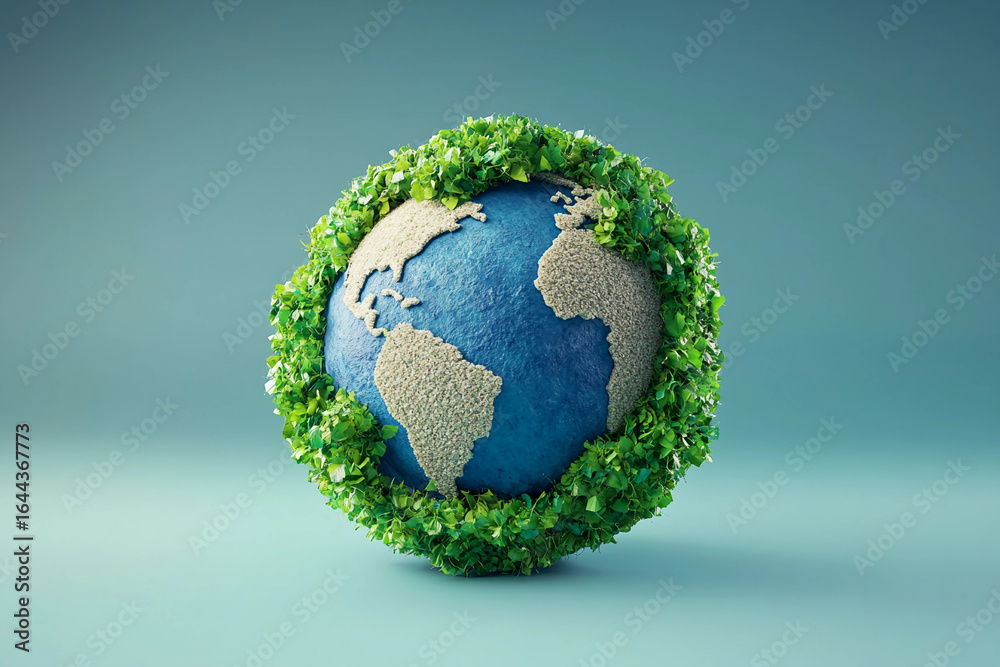 Fototapeta premium green earth with grass