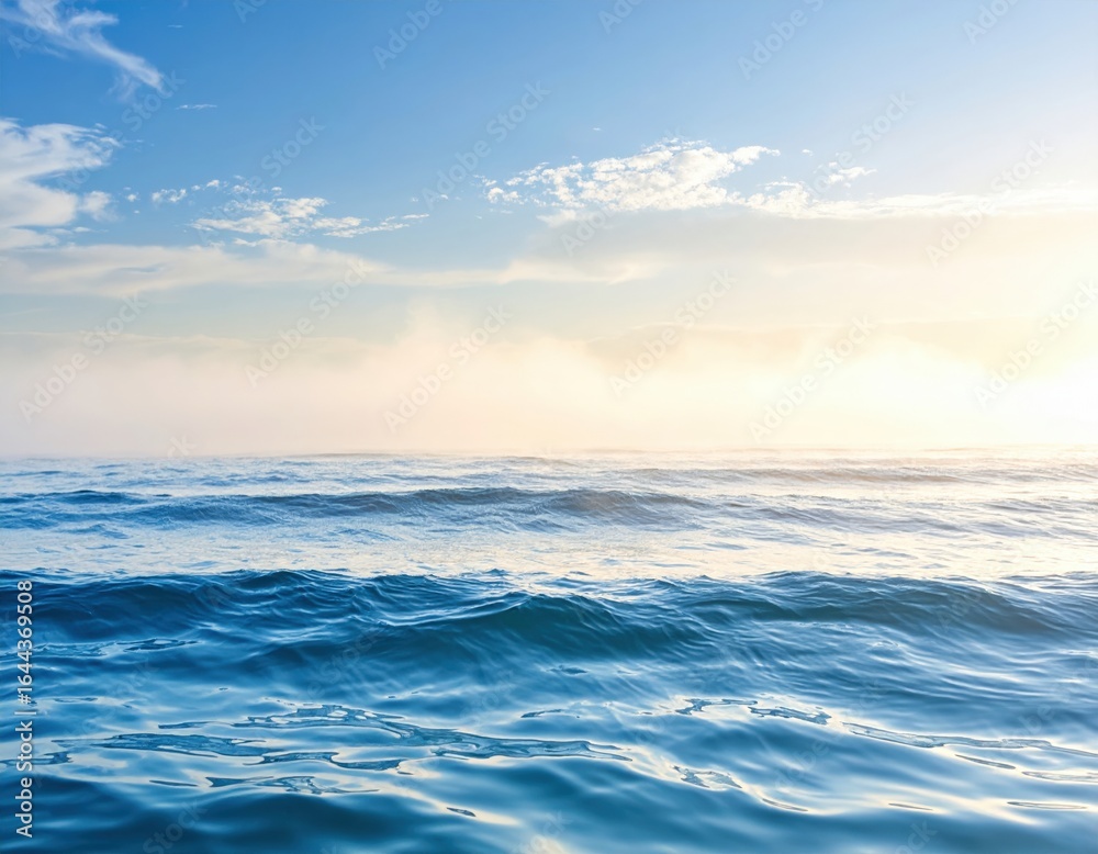 Obraz premium Tranquil Ocean Sunrise View