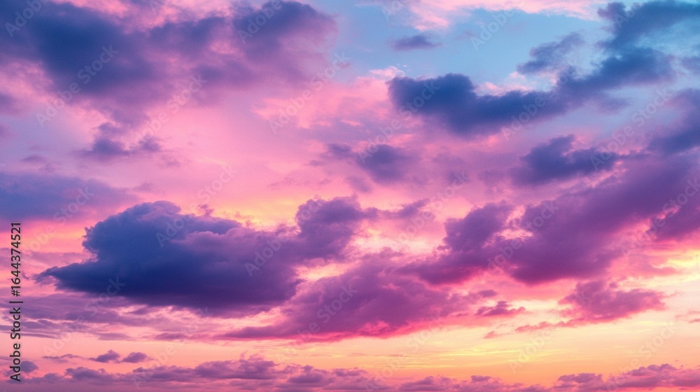 Naklejka premium Pink & Purple Sunset Cloudscape