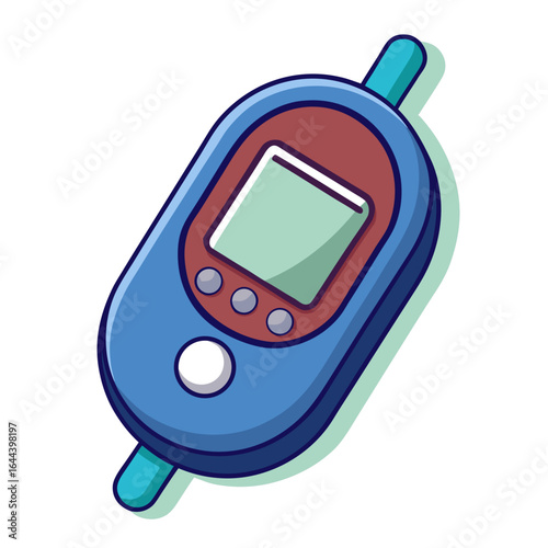 Medical Diabetes Device Vector Icon