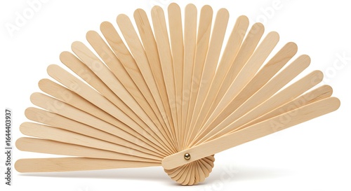 Wooden Fan Craft Supplies - DIY Project Materials, Natural Wood Sticks for Art & Design
