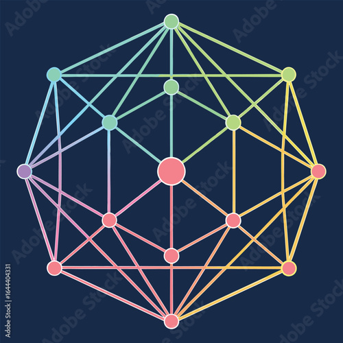 Futuristic neural array composed of small prisms.