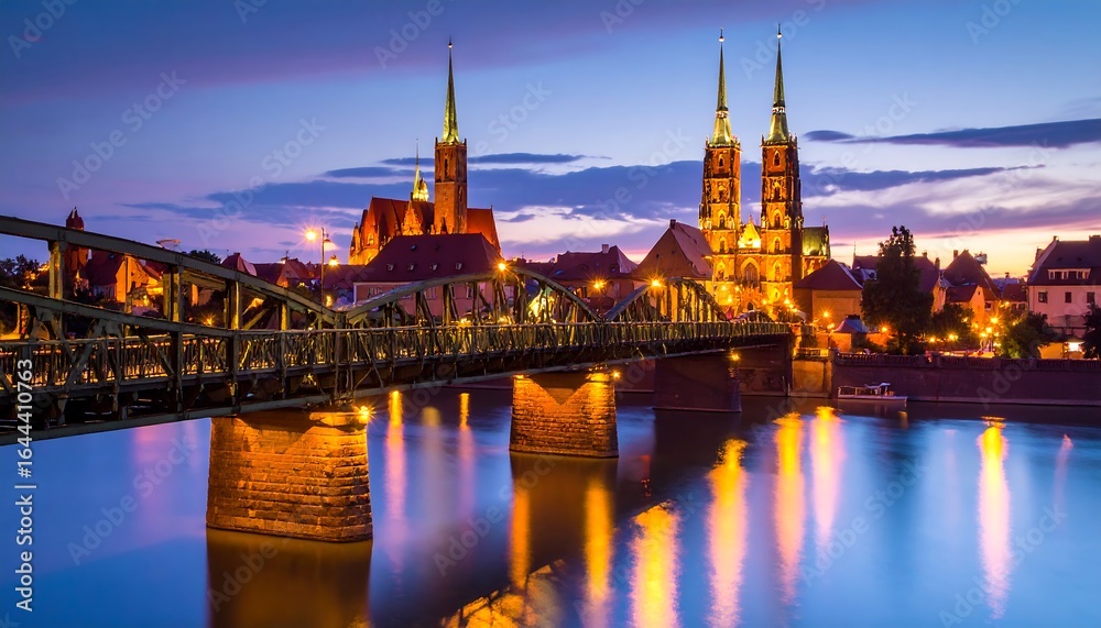 Fototapeta premium City bridge at twilight (1)