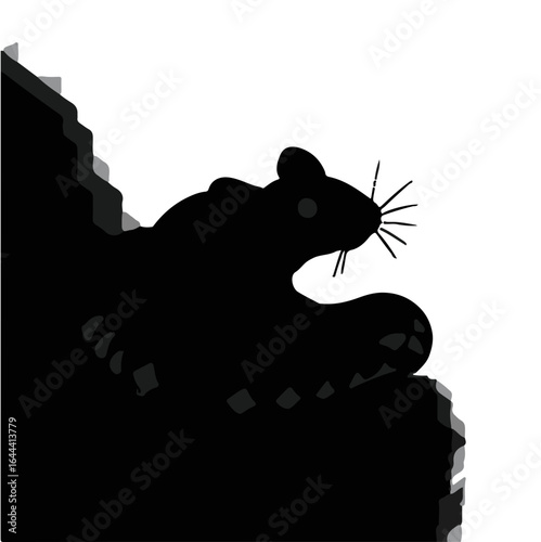 Black Animal Set - Rat, Snake
