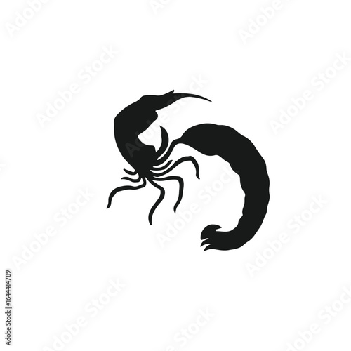 Black Prawn Animal Motif