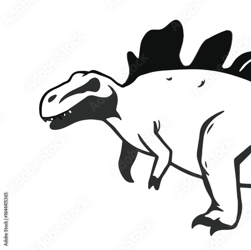 Black Pliosaur Illustration