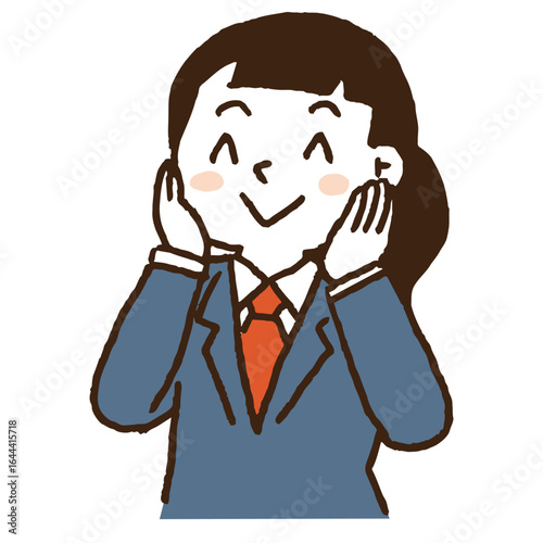 制服を着た学生表情