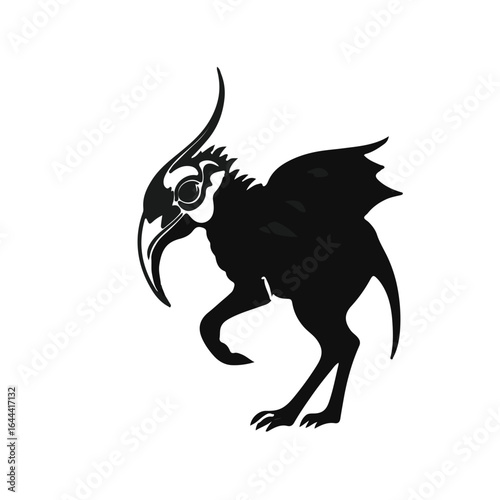 Prehistoric Reptile Icon - Black