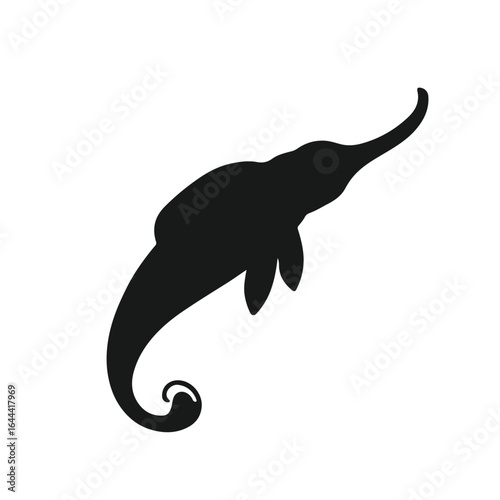 Black Pipefish Illustration