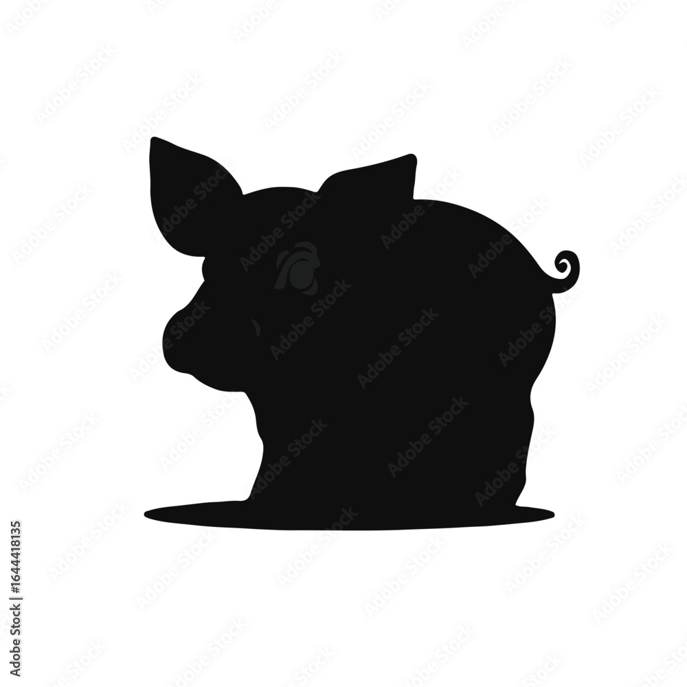 Obraz premium Black Pig Animal