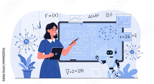 Illustrative Depiction of Education and Technology Integration in the Classroom