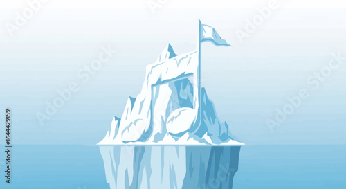 Musical iceberg illustration depicting unseen depths of sonic creativity or artistry