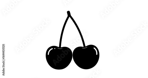 Object black cherry vector illustration fresh fruit design sweet cherries clip art summer fruit food drawing 100 characters vector