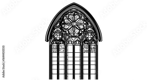 Object downloadable gothic stained glass window vector art for church designs and architectural illustrations free svg vector