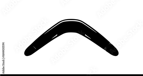 Object boomerang vector illustration, throwing stick, hunting tool, aboriginal weapon, returning toy design element vector