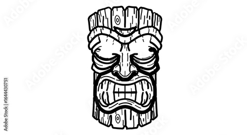 Object downloadable tiki mask vector art for hawaiian luau party decorations and tropical summer designs free image vector