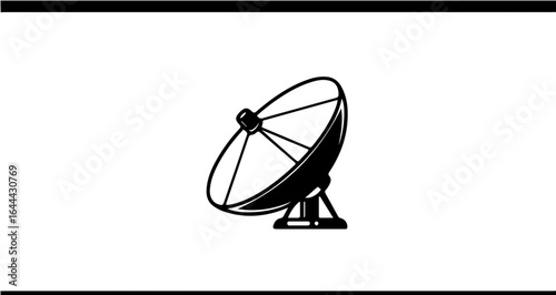 Object satellite dish antenna vector illustration for telecommunications and broadcasting technology design concept vector