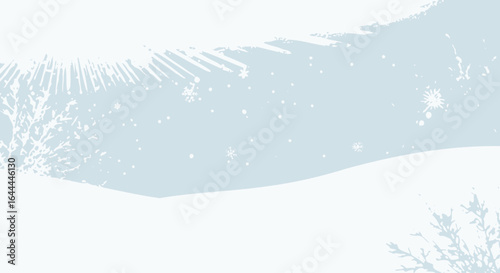 Winter Landscape With Snowflakes Falling On A Cold Day Ideal For Holiday Cards