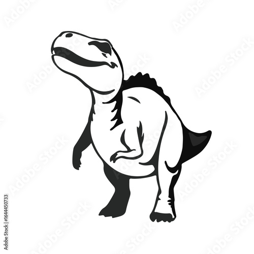 Tylosaurus Black Illustration