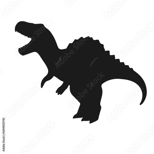 Tylosaurus Black Illustration
